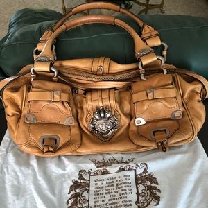 Juicy Couture Camel/Beige Leather Satchel